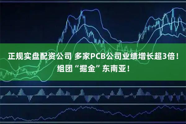 正规实盘配资公司 多家PCB公司业绩增长超3倍!组团“掘金”东南亚!